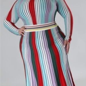 Colorful Striped Women's Skirt